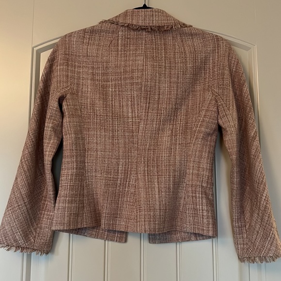 BCBG Maxazria XXS cropped blazer with fringed details and pockets - Picture 5 of 7